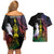 New Caledonia Kanaky Personalized Couples Matching Off Shoulder Short Dress and Hawaiian Shirt Fleche Faitiere Mix Kagu