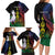 New Caledonia Kanaky Personalized Family Matching Long Sleeve Bodycon Dress and Hawaiian Shirt Fleche Faitiere Mix Kagu