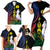 New Caledonia Kanaky Personalized Family Matching Short Sleeve Bodycon Dress and Hawaiian Shirt Fleche Faitiere Mix Kagu