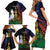 New Caledonia Kanaky Personalized Family Matching Short Sleeve Bodycon Dress and Hawaiian Shirt Fleche Faitiere Mix Kagu