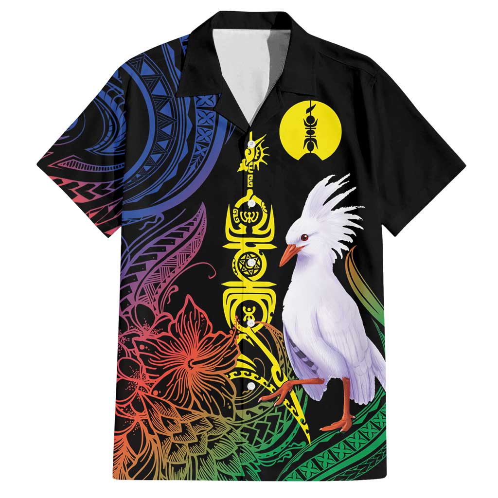 New Caledonia Kanaky Personalized Family Matching Tank Maxi Dress and Hawaiian Shirt Fleche Faitiere Mix Kagu