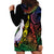 New Caledonia Kanaky Personalized Hoodie Dress Fleche Faitiere Mix Kagu