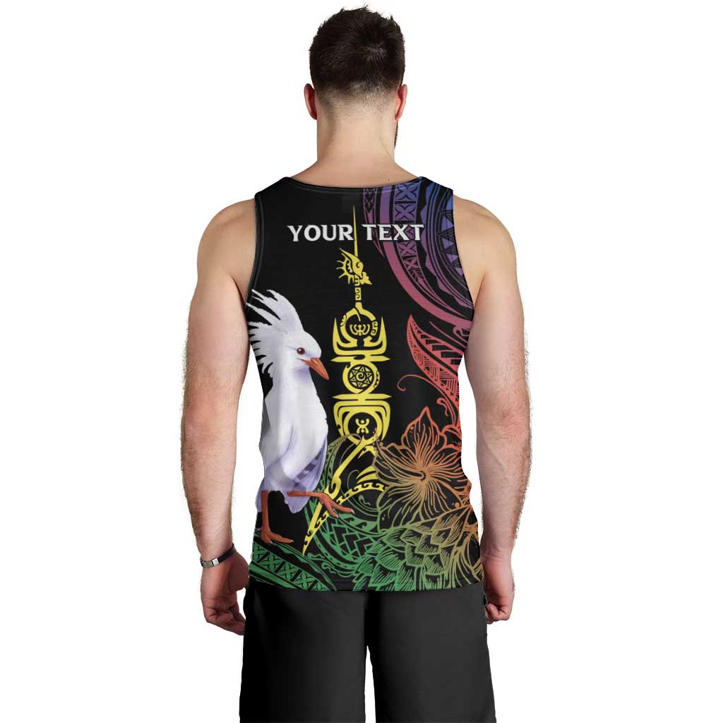 New Caledonia Kanaky Personalized Men Tank Top Fleche Faitiere Mix Kagu