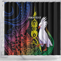 New Caledonia Kanaky Personalized Shower Curtain Fleche Faitiere Mix Kagu