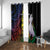 New Caledonia Kanaky Personalized Window Curtain Fleche Faitiere Mix Kagu