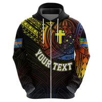 Custom Vanuatu Hoodie Turtle Chest Tattoo Flag Color Tafea LT7 - Polynesian Pride