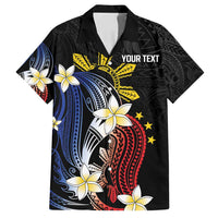 Personalized Philippines Tribal Family Matching Long Sleeve Bodycon Dress and Hawaiian Shirt Tropical Waves - Plumeria