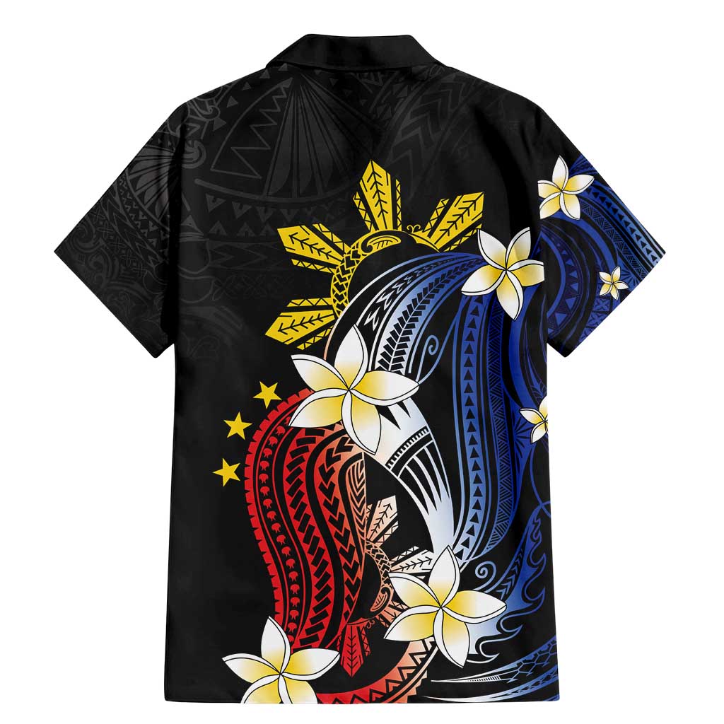 Personalized Philippines Tribal Family Matching Mermaid Dress and Hawaiian Shirt Tropical Waves - Plumeria
