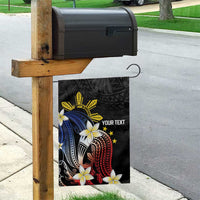 Personalized Philippines Tribal Garden Flag Tropical Waves - Plumeria