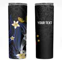 Personalized Philippines Tribal Skinny Tumbler Tropical Waves - Plumeria