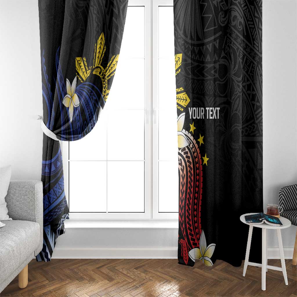 Personalized Philippines Tribal Window Curtain Tropical Waves - Plumeria