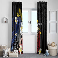 Personalized Philippines Tribal Window Curtain Tropical Waves - Plumeria