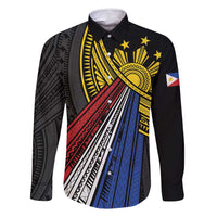 Philippines Sun Family Matching Off Shoulder Short Dress and Hawaiian Shirt Pasifika Tribal Style