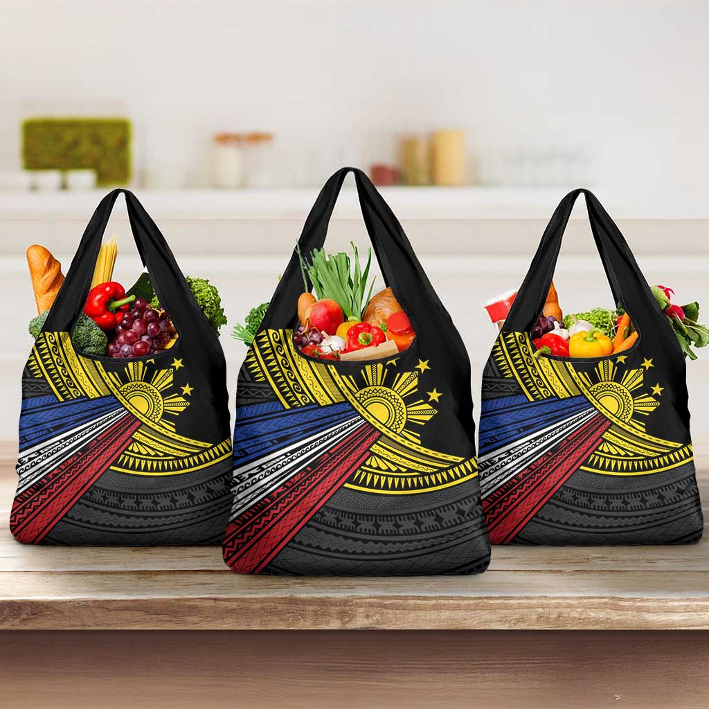 Philippines Sun Grocery Bag Pasifika Tribal Style