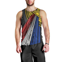 Philippines Sun Men Tank Top Pasifika Tribal Style