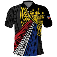 Philippines Sun Polo Shirt Pasifika Tribal Style