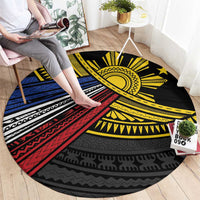 Philippines Sun Round Carpet Pasifika Tribal Style LT7 - Polynesian Pride