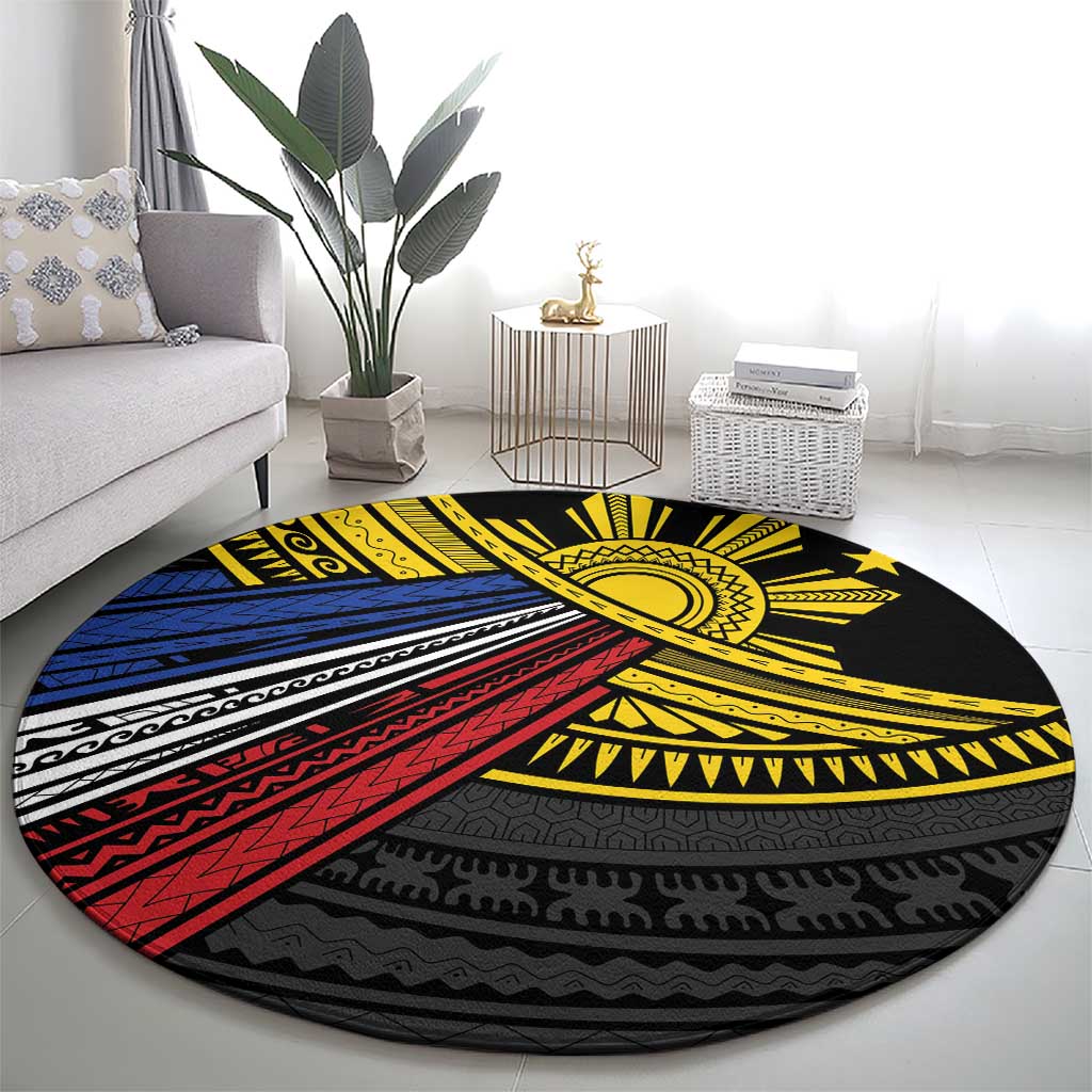 Philippines Sun Round Carpet Pasifika Tribal Style LT7 - Polynesian Pride