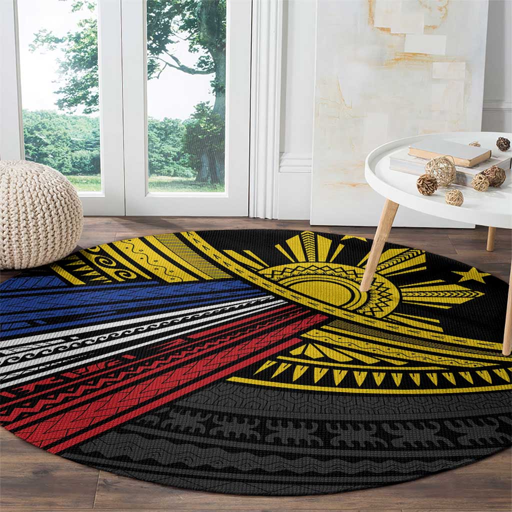 Philippines Sun Round Carpet Pasifika Tribal Style LT7 - Polynesian Pride