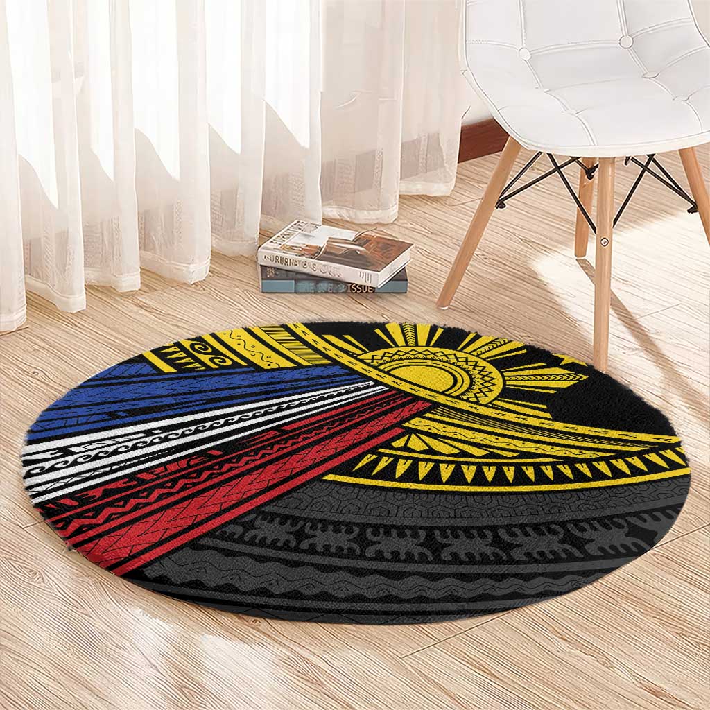 Philippines Sun Round Carpet Pasifika Tribal Style LT7 - Polynesian Pride