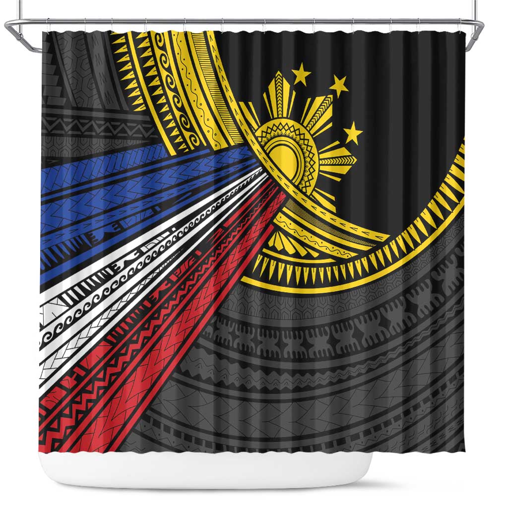 Philippines Sun Shower Curtain Pasifika Tribal Style