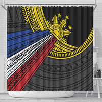 Philippines Sun Shower Curtain Pasifika Tribal Style