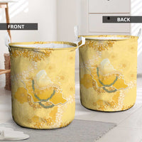 Hawaii Oahu Island Flowers Lei Laundry Basket Yellow Ilima Mix Plumeria LT7 - Polynesian Pride