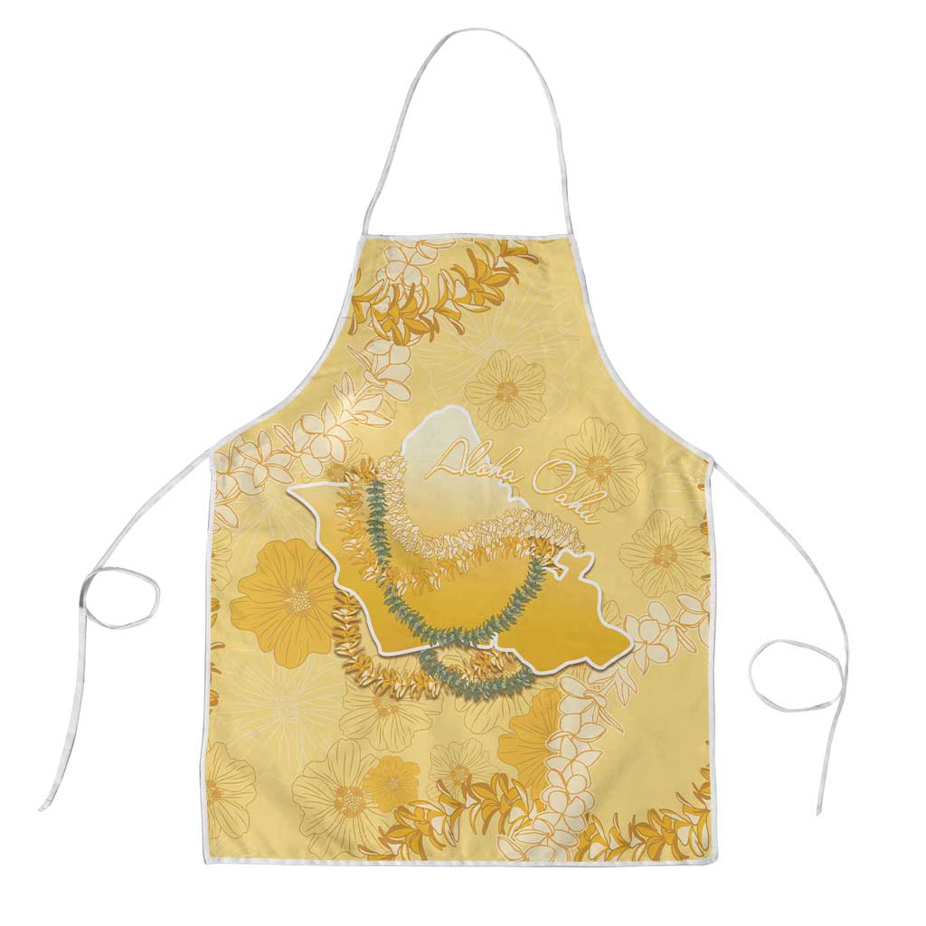 Hawaii Oahu Island Flowers Lei Apron Yellow Ilima Mix Plumeria LT7 Yellow - Polynesian Pride