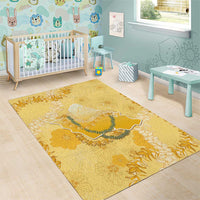 Hawaii Oahu Island Flowers Lei Area Rug Yellow Ilima Mix Plumeria LT7 - Polynesian Pride