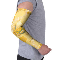 Hawaii Oahu Island Flowers Lei Arm Sleeves Yellow Ilima Mix Plumeria LT7 - Polynesian Pride