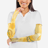 Hawaii Oahu Island Flowers Lei Arm Sleeves Yellow Ilima Mix Plumeria LT7 - Polynesian Pride
