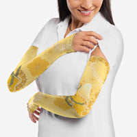 Hawaii Oahu Island Flowers Lei Arm Sleeves Yellow Ilima Mix Plumeria LT7 - Polynesian Pride