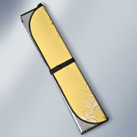 Hawaii Oahu Island Flowers Lei Auto Sun Shade Yellow Ilima Mix Plumeria LT7 - Polynesian Pride