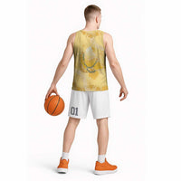 Hawaii Oahu Island Flowers Lei Basketball Jersey Yellow Ilima Mix Plumeria LT7 - Polynesian Pride