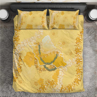 Hawaii Oahu Island Flowers Lei Bedding Set Yellow Ilima Mix Plumeria LT7 Yellow - Polynesian Pride