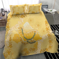 Hawaii Oahu Island Flowers Lei Bedding Set Yellow Ilima Mix Plumeria LT7 - Polynesian Pride