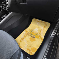 Hawaii Oahu Island Flowers Lei Car Mats Yellow Ilima Mix Plumeria LT7 - Polynesian Pride