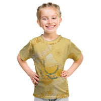 Hawaii Oahu Island Flowers Lei Kid T Shirt Yellow Ilima Mix Plumeria