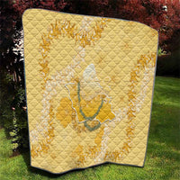 Hawaii Oahu Island Flowers Lei Quilt Yellow Ilima Mix Plumeria LT7 - Polynesian Pride