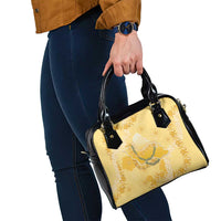Hawaii Oahu Island Flowers Lei Shoulder Handbag Yellow Ilima Mix Plumeria LT7 - Polynesian Pride