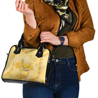 Hawaii Oahu Island Flowers Lei Shoulder Handbag Yellow Ilima Mix Plumeria LT7 - Polynesian Pride