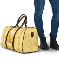 Hawaii Oahu Island Flowers Lei Travel Bag Yellow Ilima Mix Plumeria