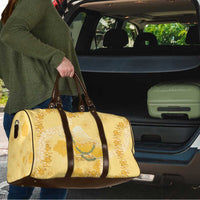 Hawaii Oahu Island Flowers Lei Travel Bag Yellow Ilima Mix Plumeria