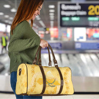 Hawaii Oahu Island Flowers Lei Travel Bag Yellow Ilima Mix Plumeria