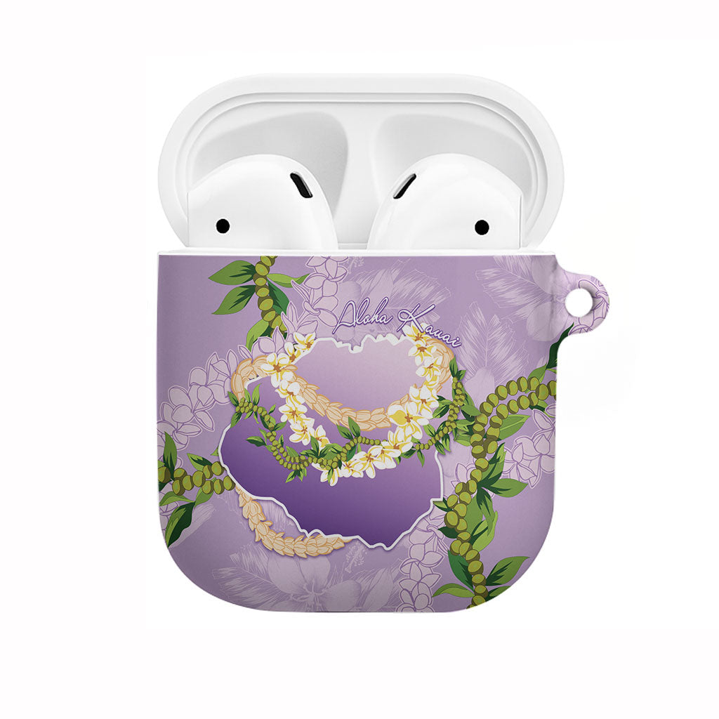 Hawaii Kauai Island Flowers Lei AirPods Case Mokihana Lei LT7 Lavender - Polynesian Pride