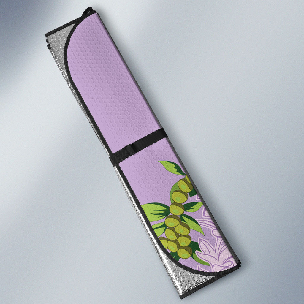 Hawaii Kauai Island Flowers Lei Auto Sun Shade Mokihana Lei LT7 - Polynesian Pride