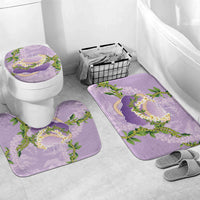 Hawaii Kauai Island Flowers Lei Bathroom Set Mokihana Lei LT7 Mat Set Only (3 pcs) One Size Lavender - Polynesian Pride