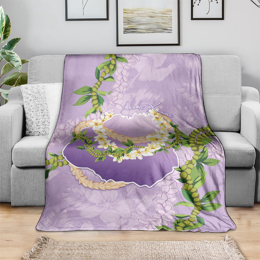 Hawaii Kauai Island Flowers Lei Blanket Mokihana Lei