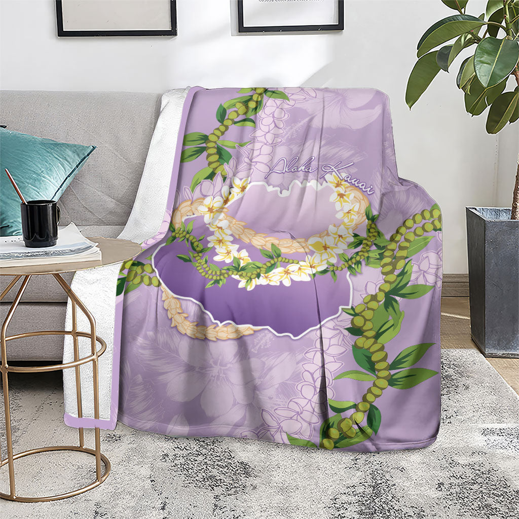 Hawaii Kauai Island Flowers Lei Blanket Mokihana Lei
