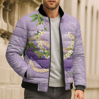Hawaii Kauai Island Flowers Lei Bomber Puffer Jacket Mokihana Lei LT7 - Polynesian Pride